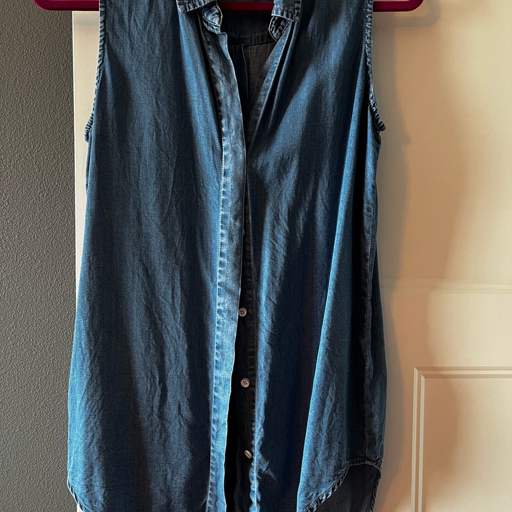 Sleeveless Denim Top